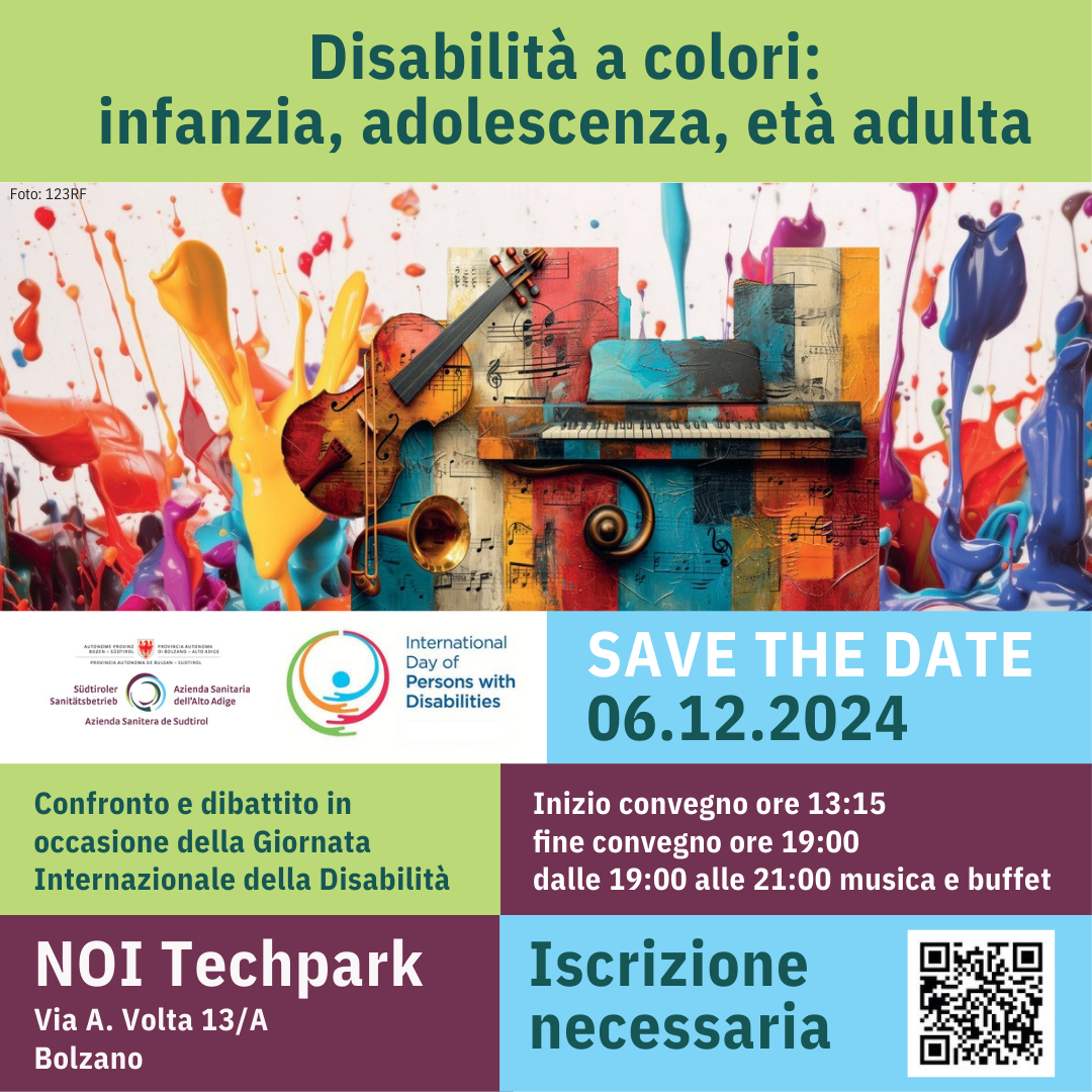 Disabilità a colori: infanzia, adolescenza, età adulta